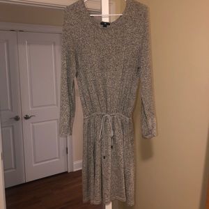 Grey, long sleeve, dress